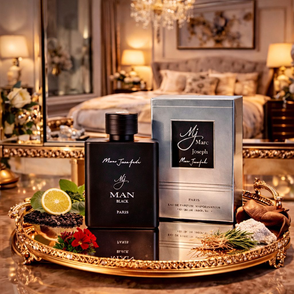 Eau de Parfum MJ Man Black Herrenduft, Würzig, Ledrig, Warm, aus Paris 100 ml