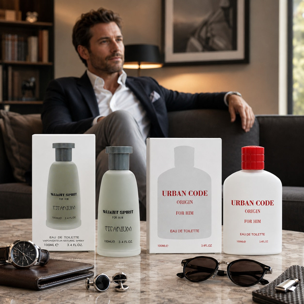 Urban Code Origin & Valiant Spirit Titanium For Him e100ml