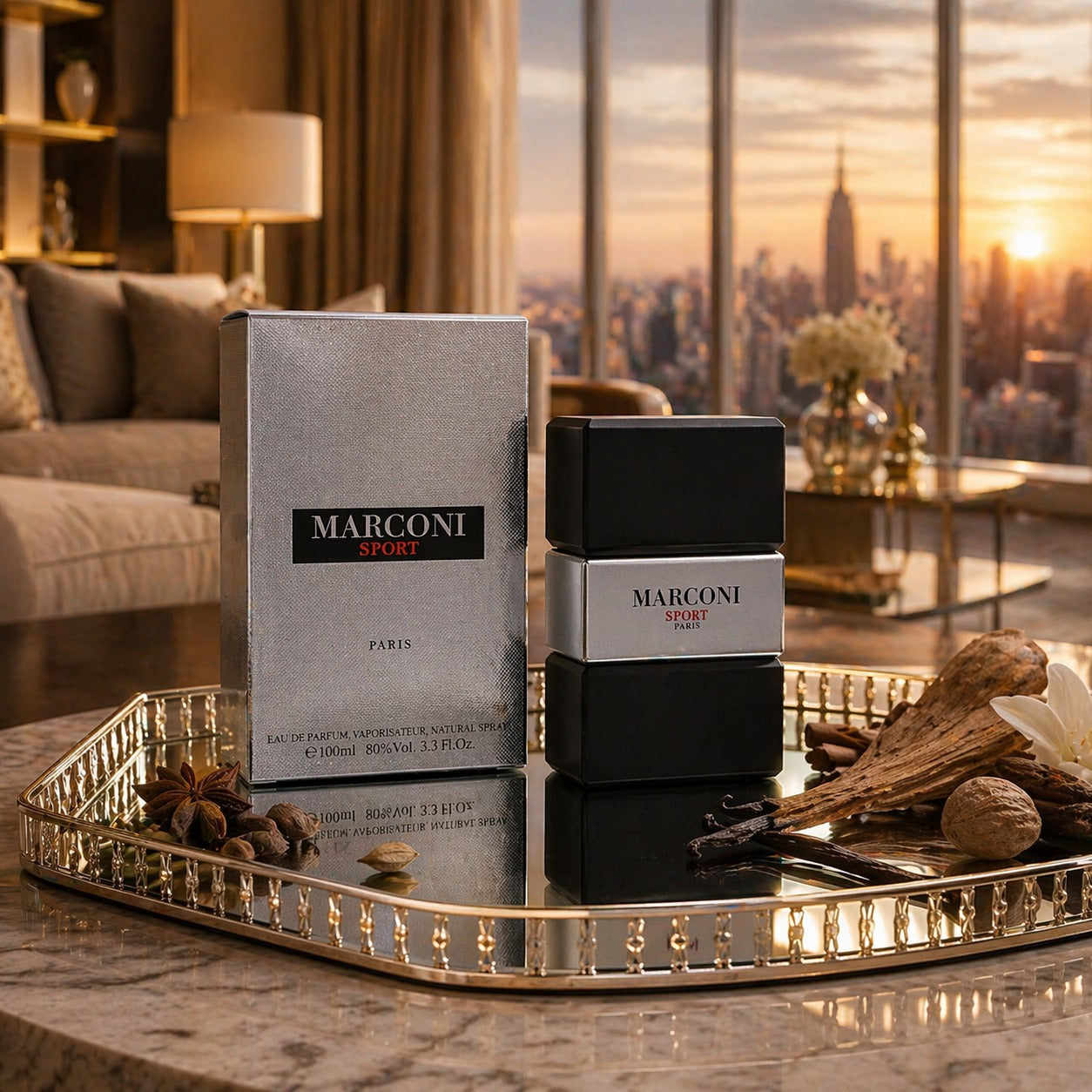 Eau de Parfum Marconi Sport Herrenduft Holzig Orientalisch aus Paris 90 ml