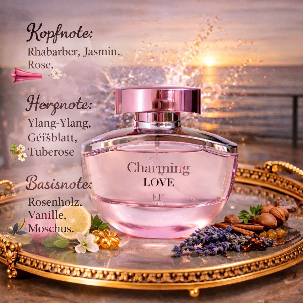 Eau de Parfum Charming Love Damenduft, Frisch, Blumig, Süß, aus Paris 100ml