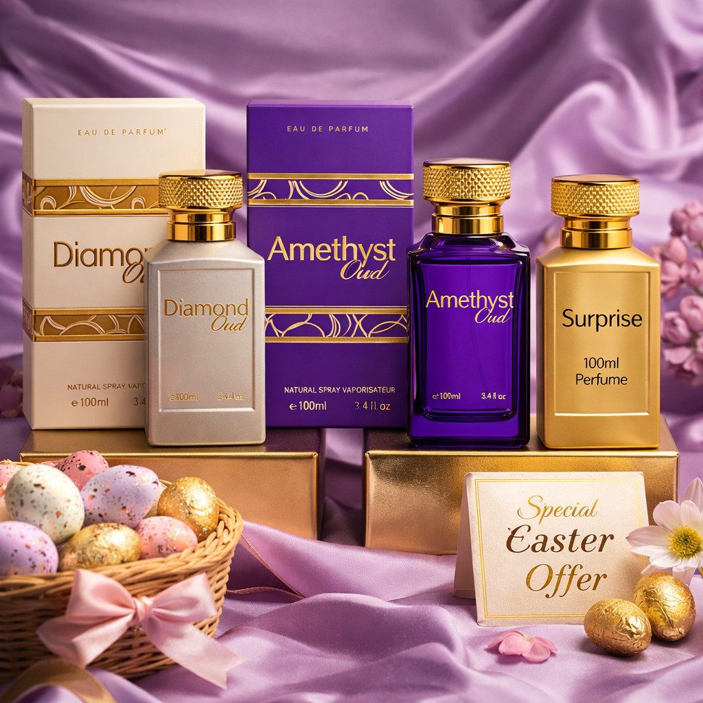 Oud Eau de Parfum Gift Set: Diamond Oud + Amethyst Oud + 100 ml EDP Gift