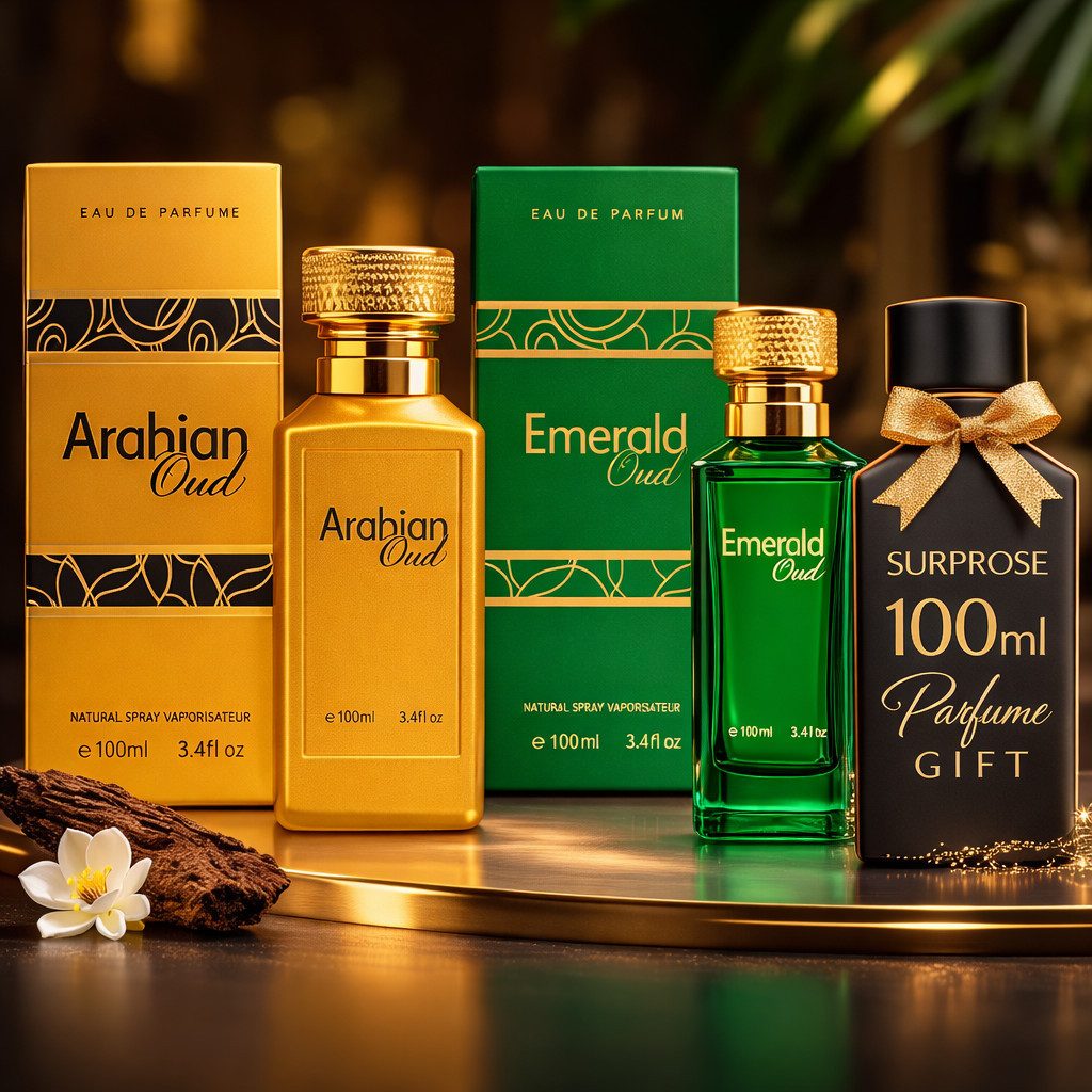 Eau de Parfum Oud Duftset: Arabian Oud + Emerald Oud + EdP 100 ml Geschenk