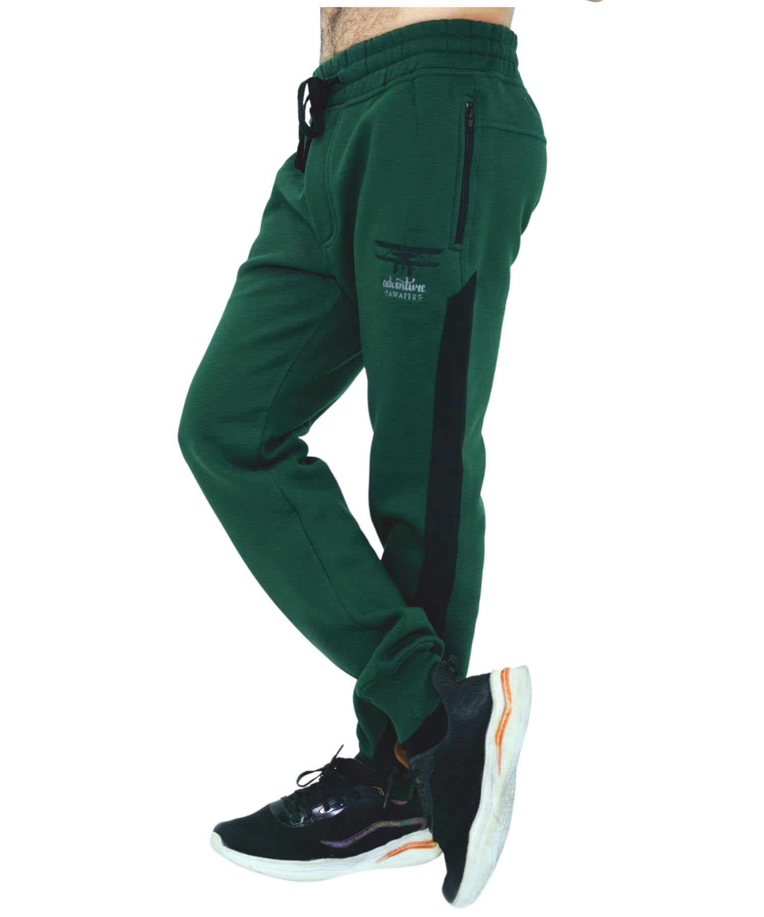 Herren Jogginghose Fleece moosgrün