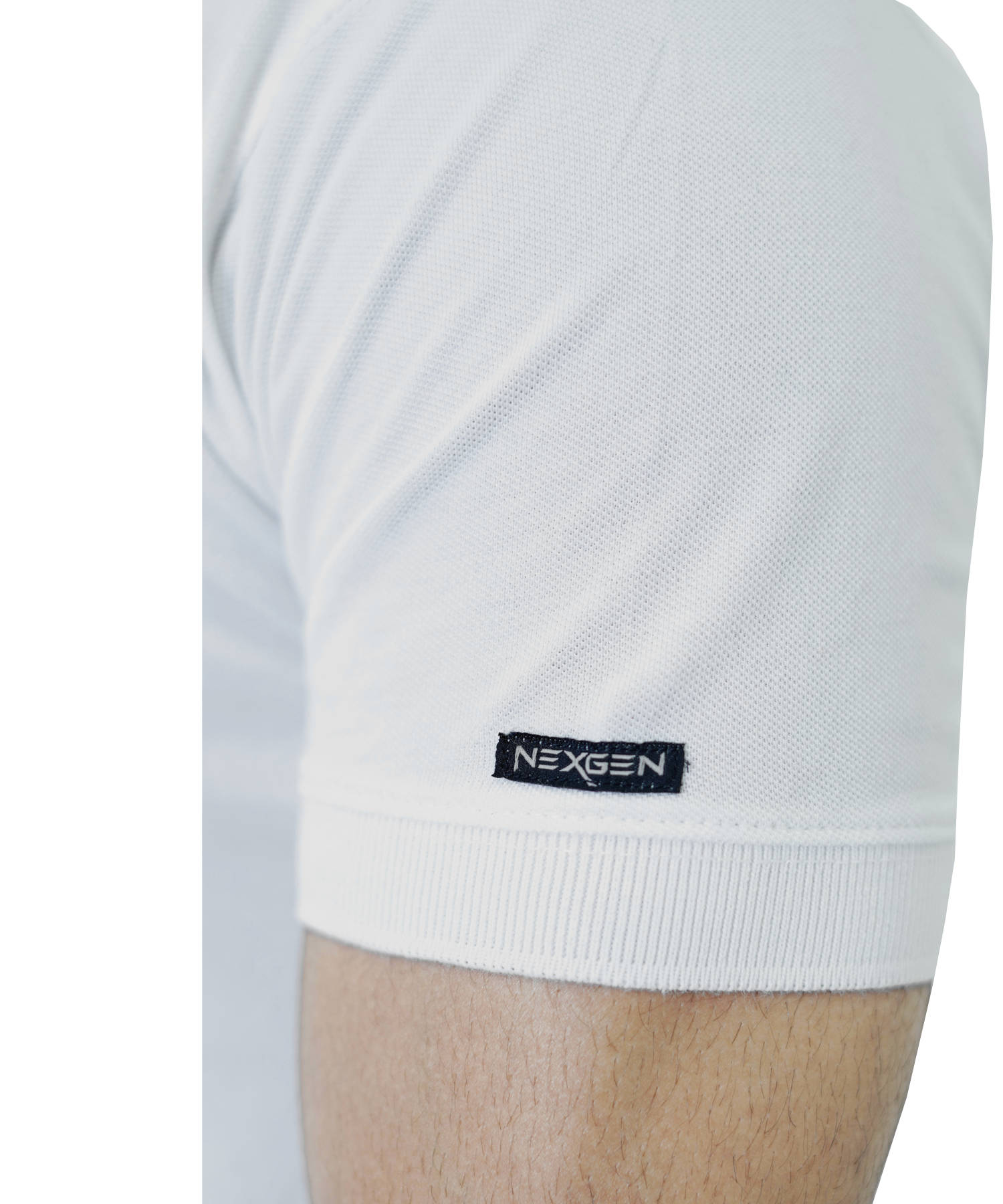 Men's Polo Shirt Pique 100% Cotton Slim Fit Short Sleeve Embroidered White with Football Club