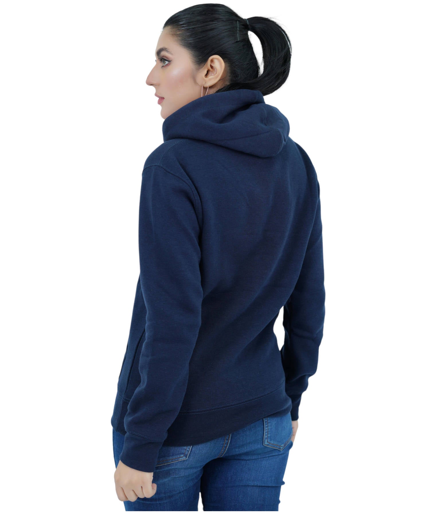 Damen Hoodie Kapuzenpullover Blau