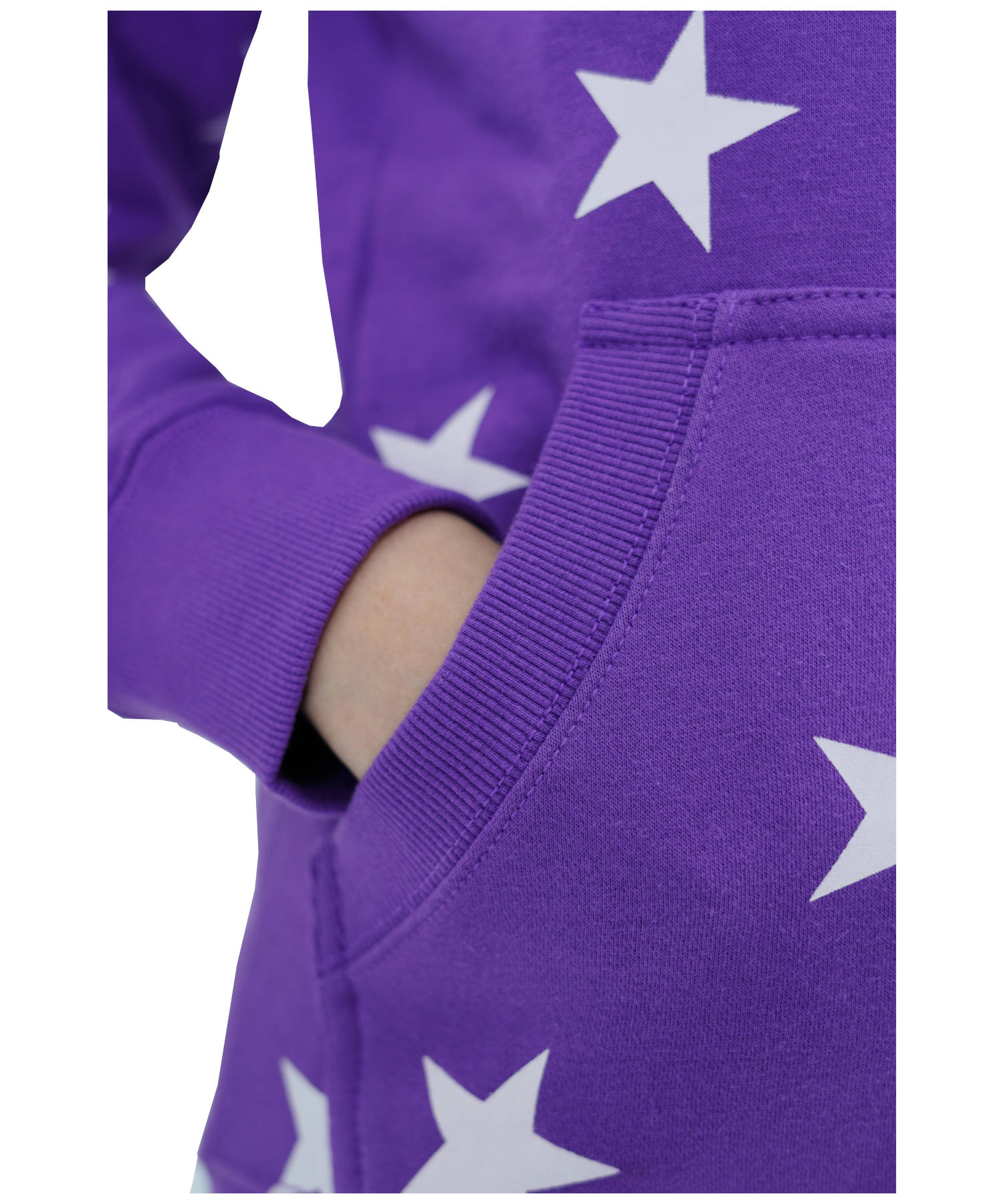 Damen Fleece Hoodie Pulli Kapuzenpullover Sweatjacke Lila Reißverschluss