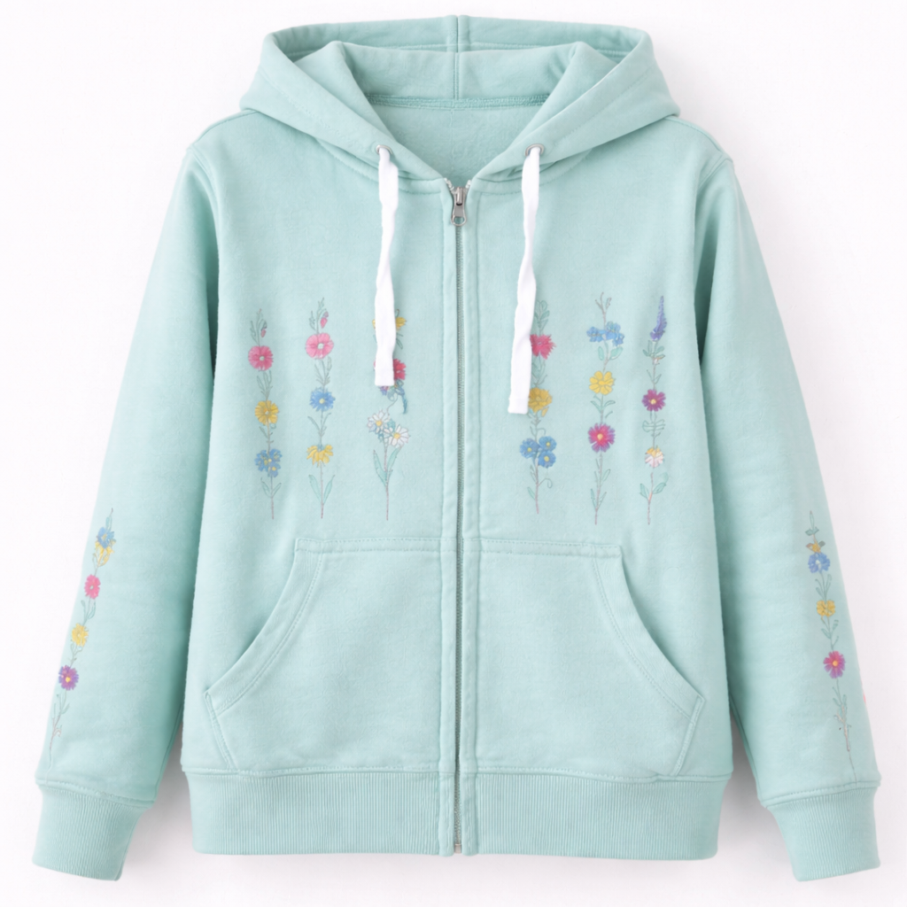 Hoodie Damen Fleece Pulli Kapuzenpullover Sweatjacke mit Reißverschluss