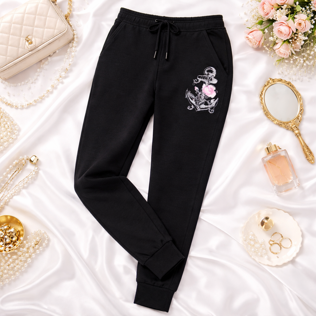 Sweathose Damen Premium Slim Fit Sweatpants Baumwolle Stretch
