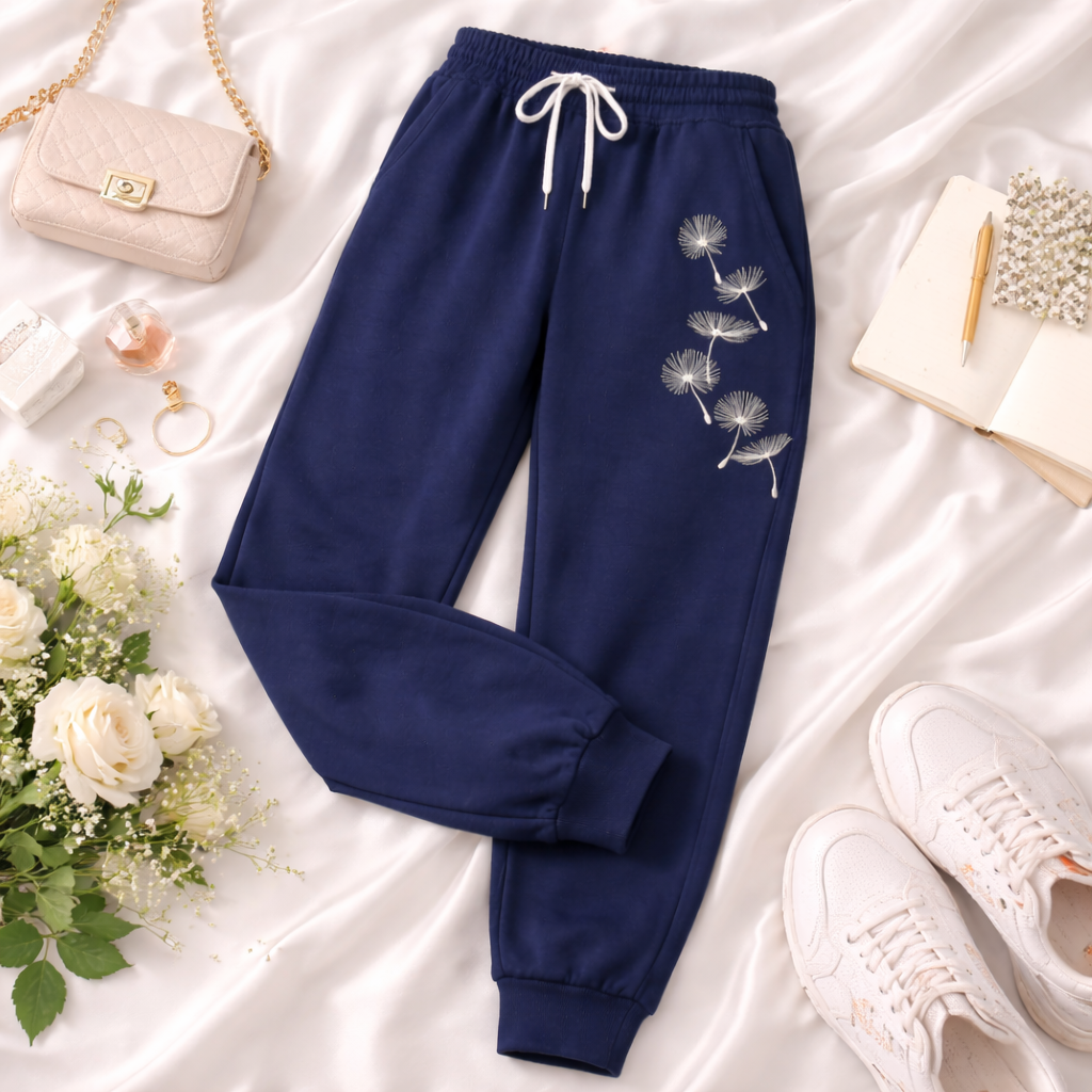 Sweathose Damen Premium Slim Fit Sweatpants Baumwolle Stretch