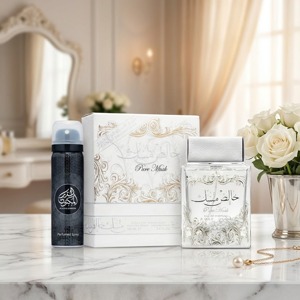 Duft-Set Khalis Pure Musk Unisex Duftset EDP 100 ml + Spray 100 ml