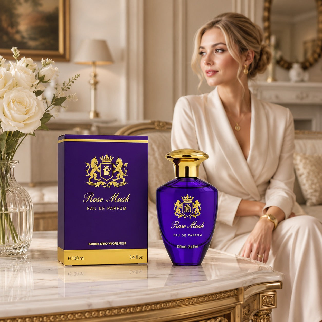 Eau de Parfum Rose Musk For Her Hergestellt in England 100 ml
