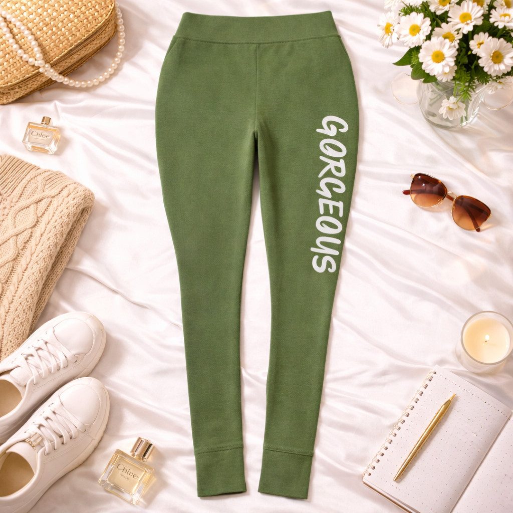 Sweathose NEXGEN OUTFITS Damen Comfort Stretch Leggings Baumwolle Freizeit Hose