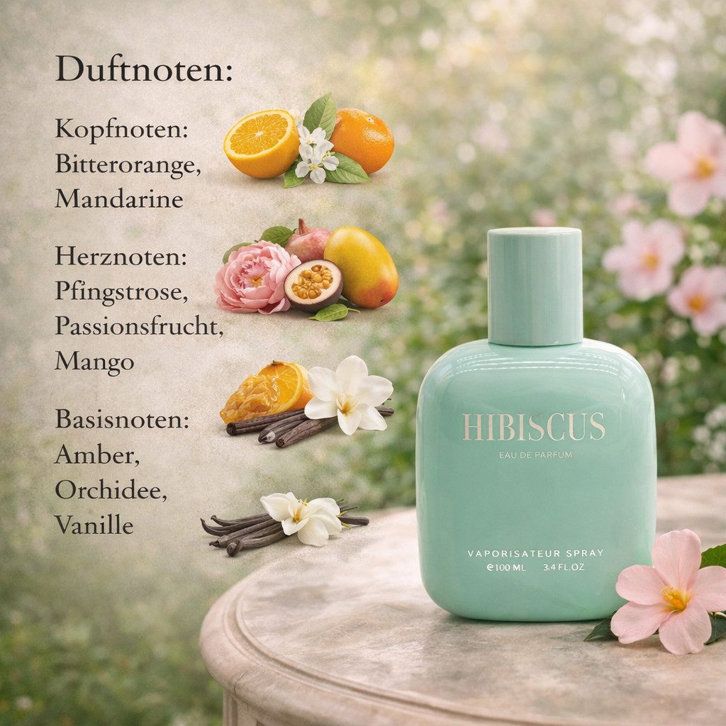 Eau de Parfum Hibiscus For Women 100ml - Made in Spain