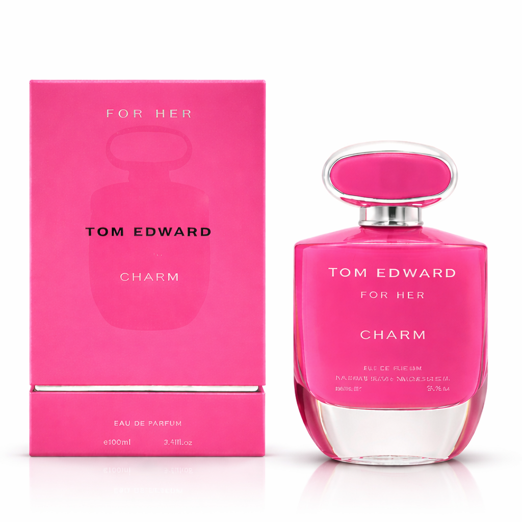 Eau de Parfum Tom Edward Charm for Her Damenduft, Frisch, Blumig, Aquatisch e100 ml