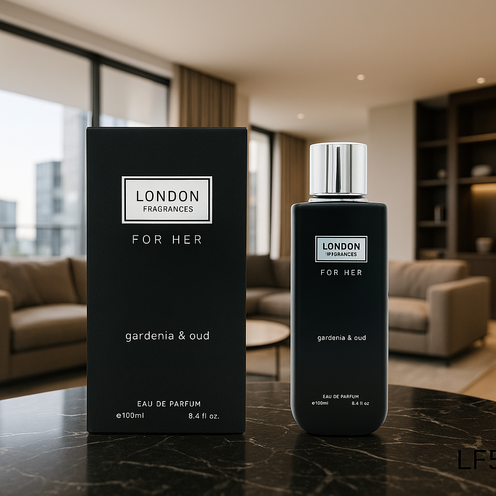 Eau de Parfum London Fragrances For Her Gardenie & Oud Made in England 100 ml