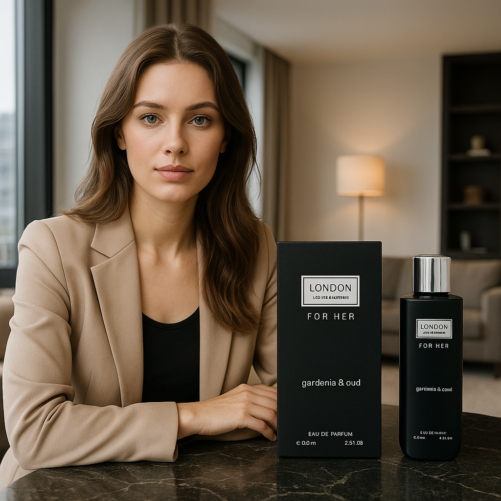 Eau de Parfum London Fragrances For Her Gardenia & Oud Made in England 100 ml