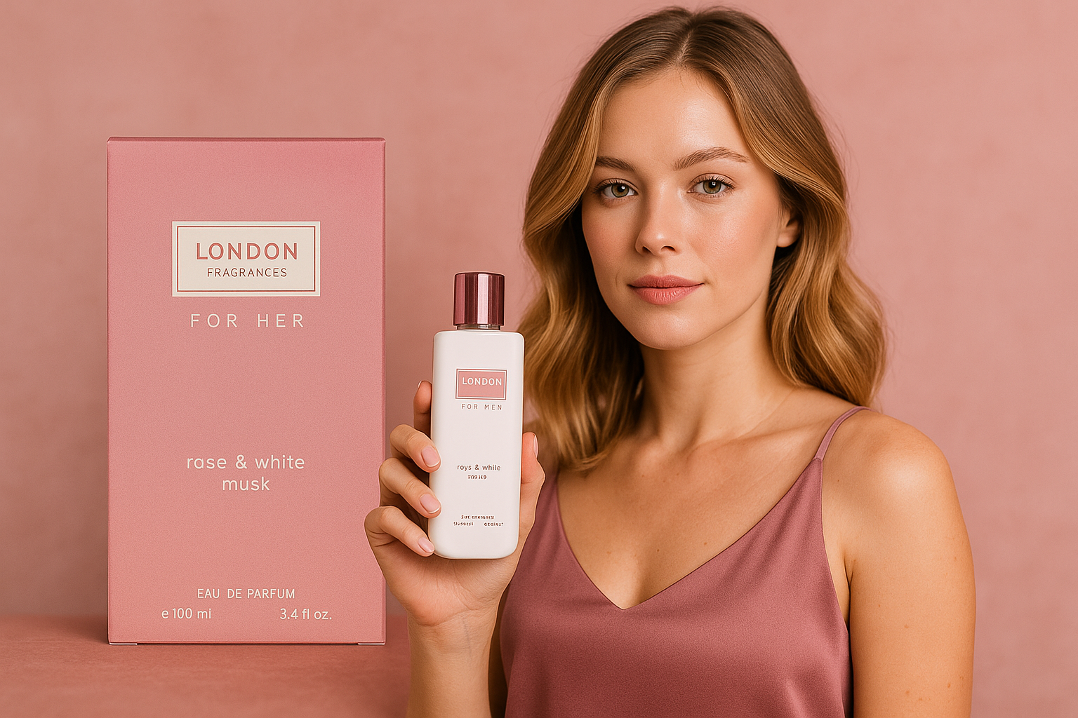 Eau de Parfum London Fragrances For Her Rose & Weißer Moschus Made in England 100 ml