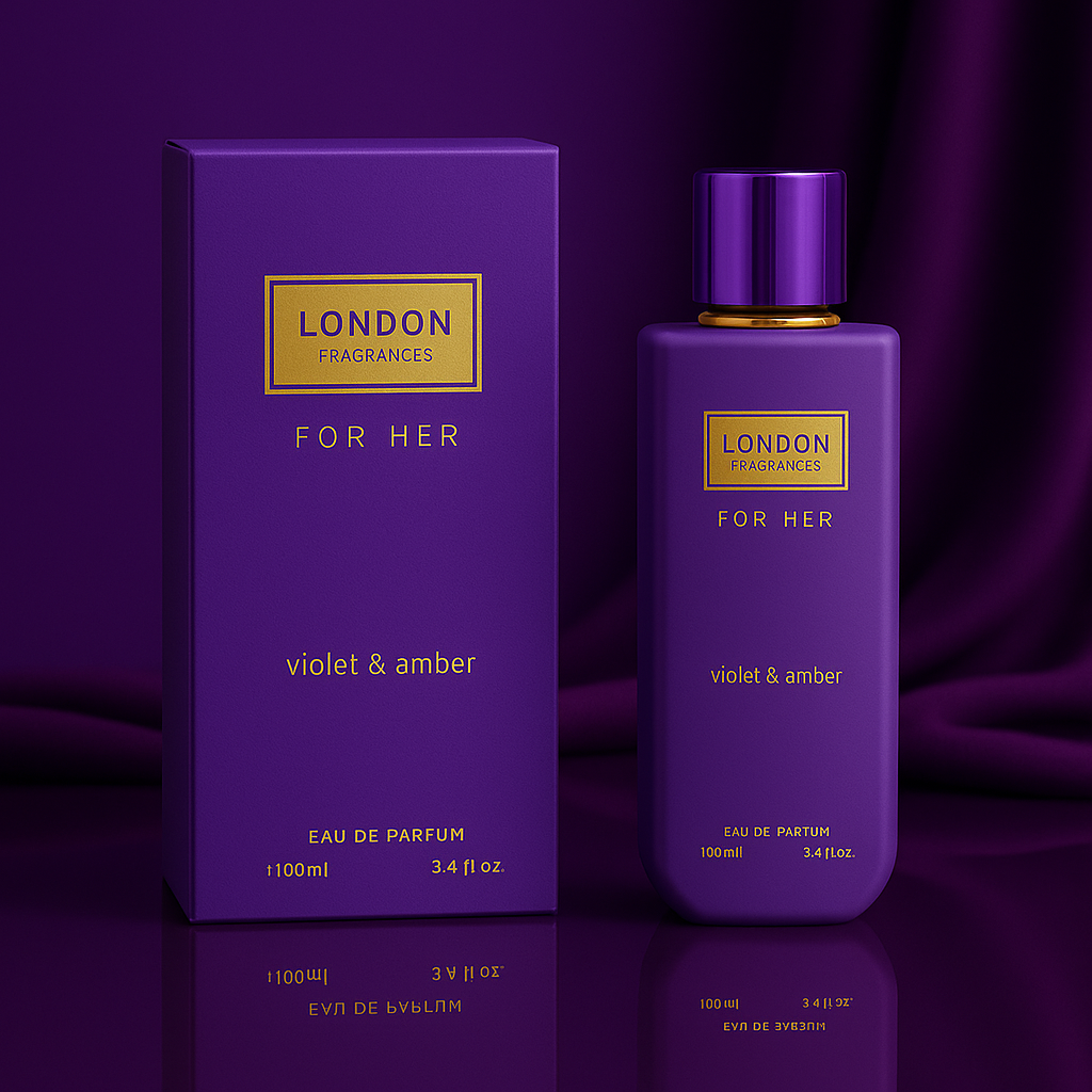 Eau de Parfum London Fragrances For Her Violet & Amber Made in England 100 ml