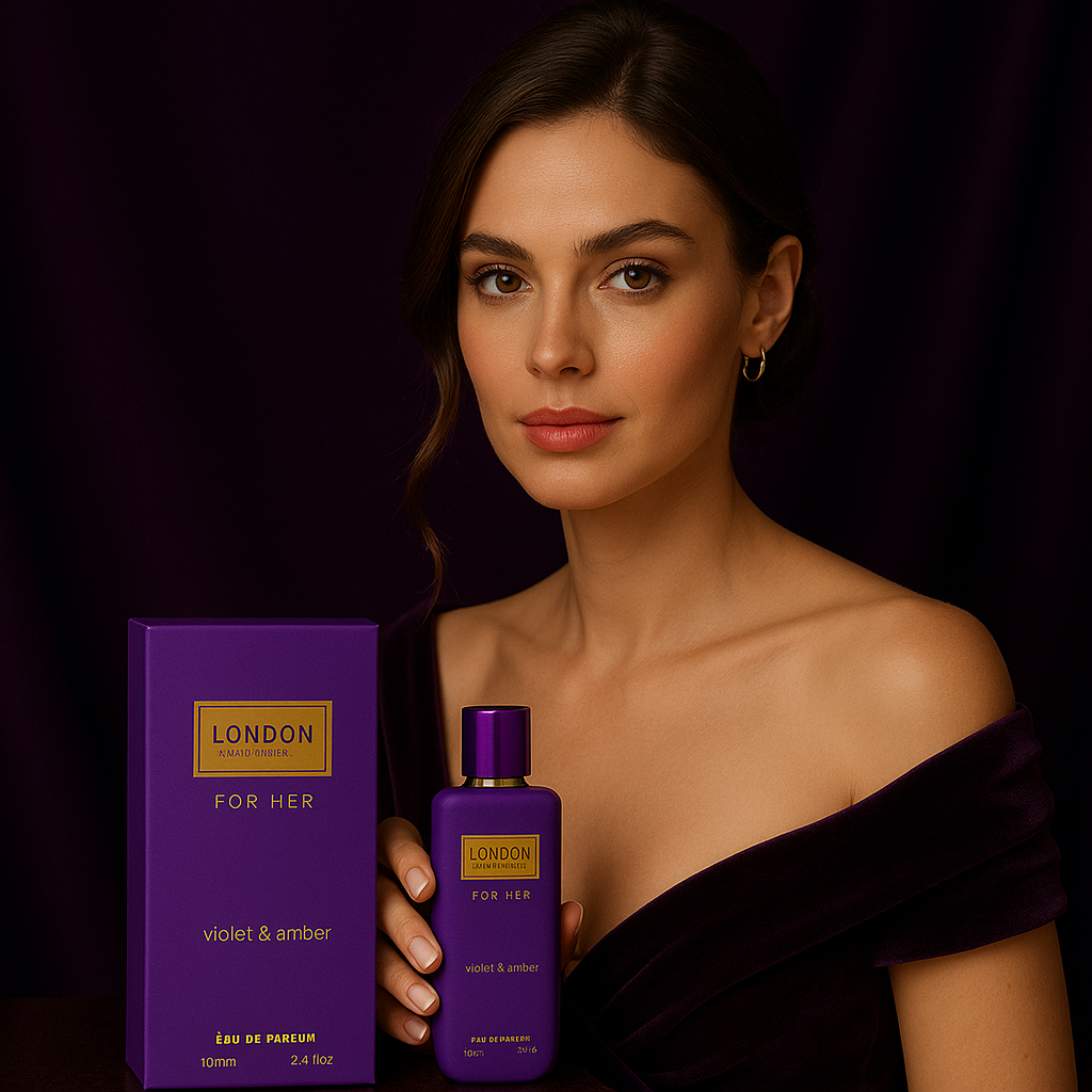 Eau de Parfum London Fragrances For Her Violet & Amber Made in England 100 ml