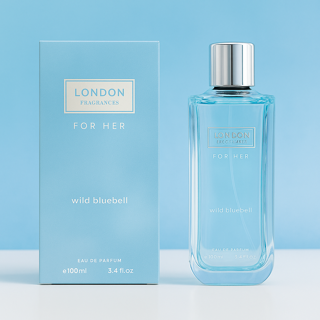 Eau de Parfum London Fragrances For Her Wilde Bluebell Made in England 100 ml