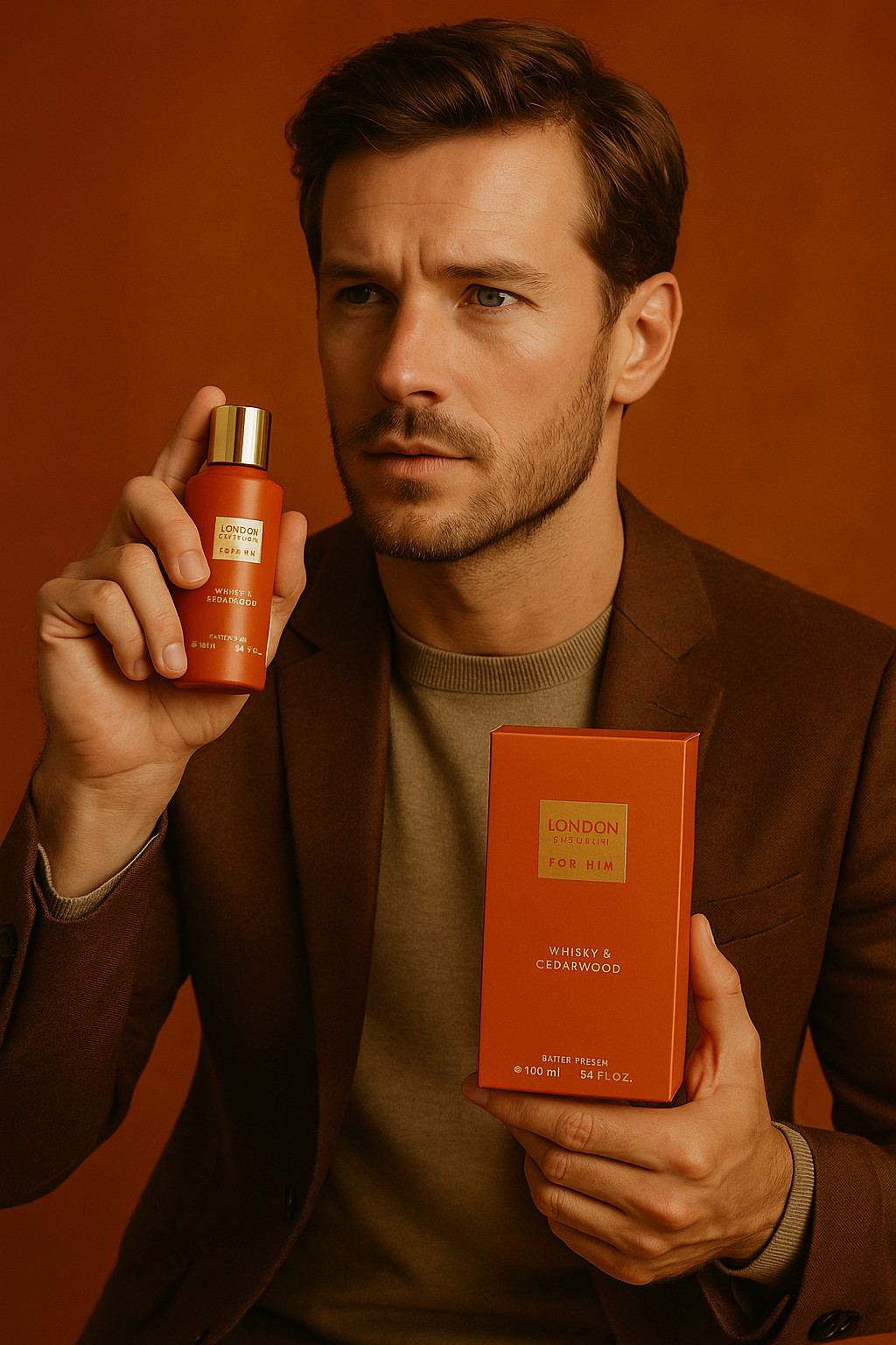 Eau de Parfum London Fragrances For Him Whisky & Cedar Wood Made in England 100 ml