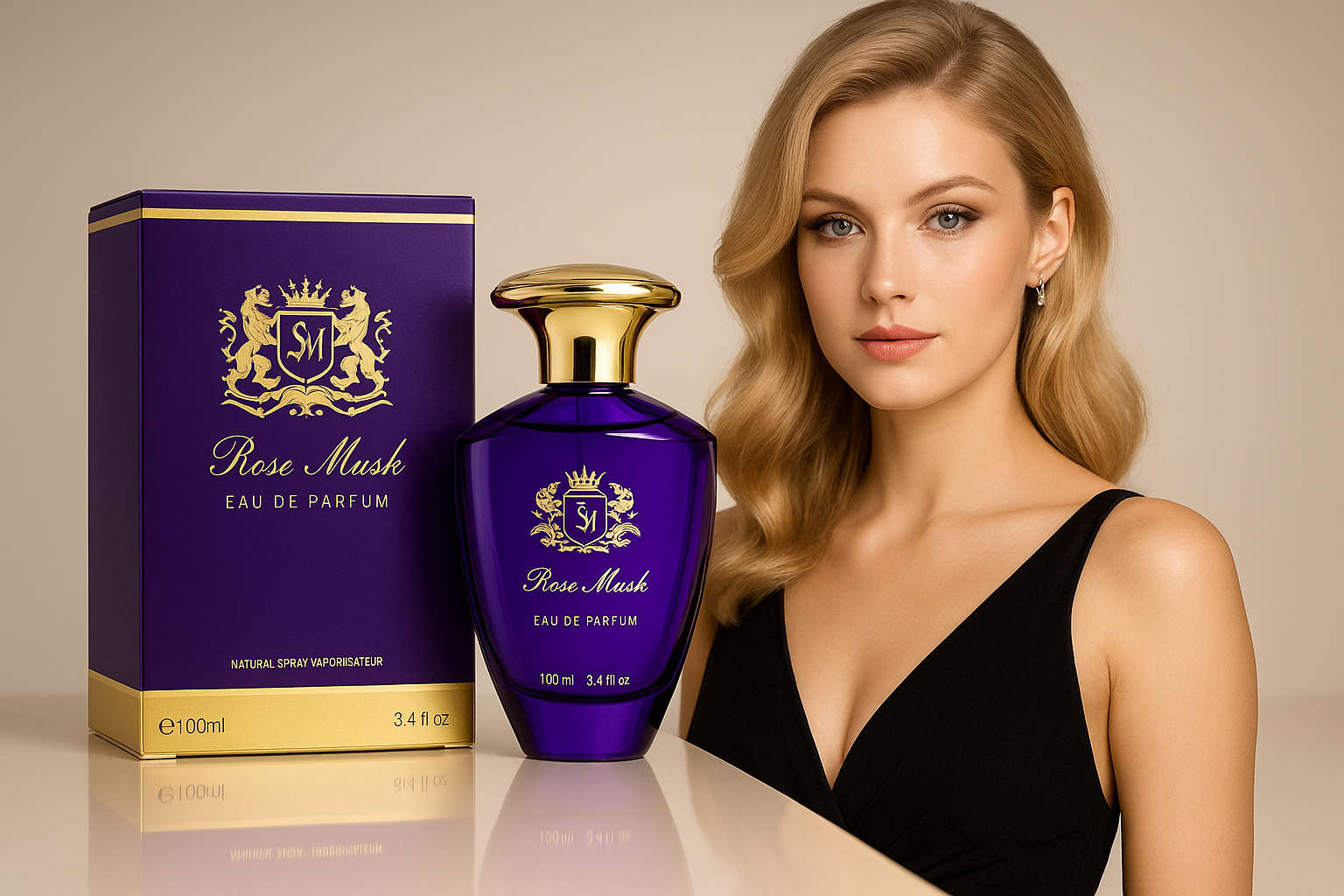 Eau de Parfum Rose Musk For Her Hergestellt in England 100 ml