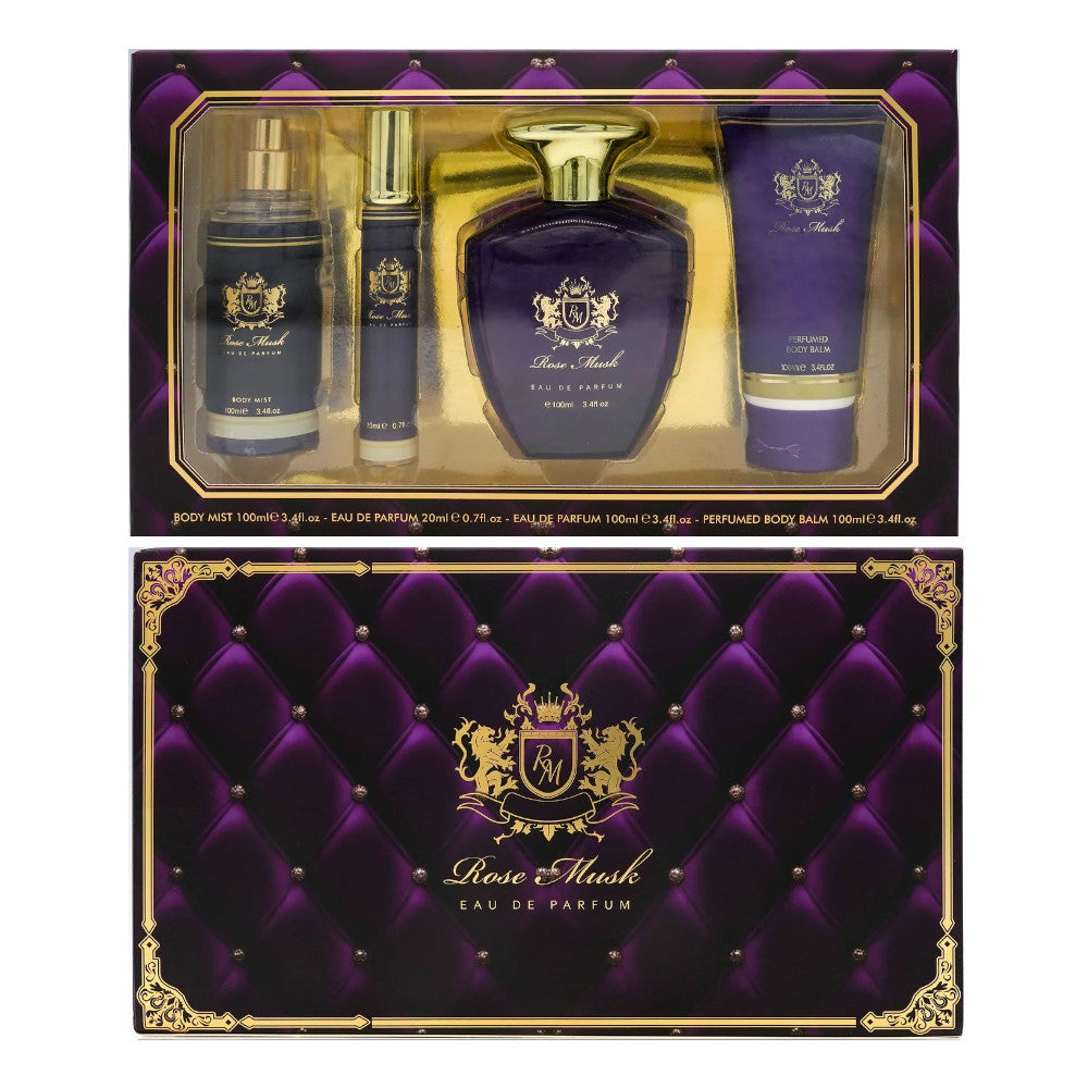 Pflege-Geschenkbox Rose Musk 4-tlg. Damen Geschenkset Inspiriert von F* Fabulous