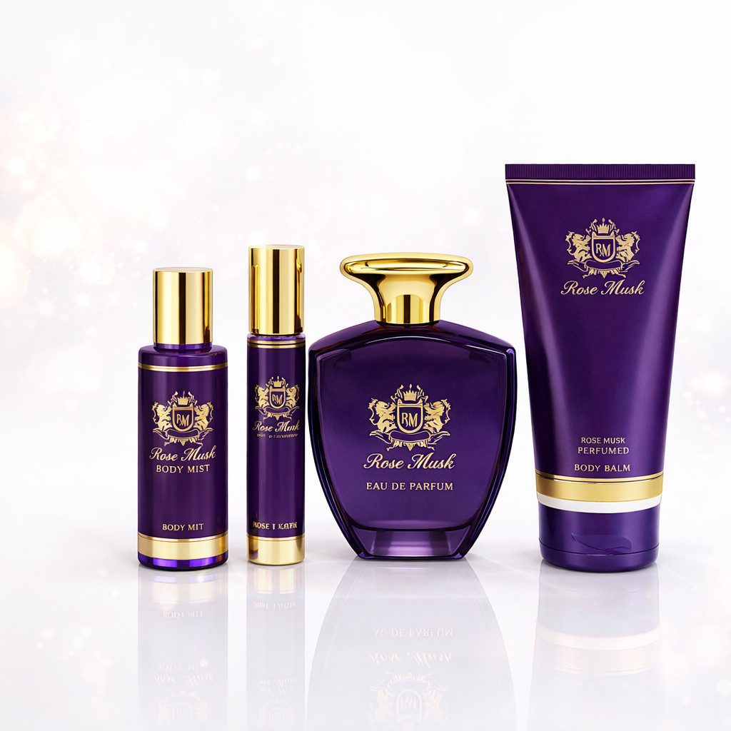 Pflege-Geschenkbox Rose Musk 4-tlg. Damen Geschenkset Inspiriert von F* Fabulous