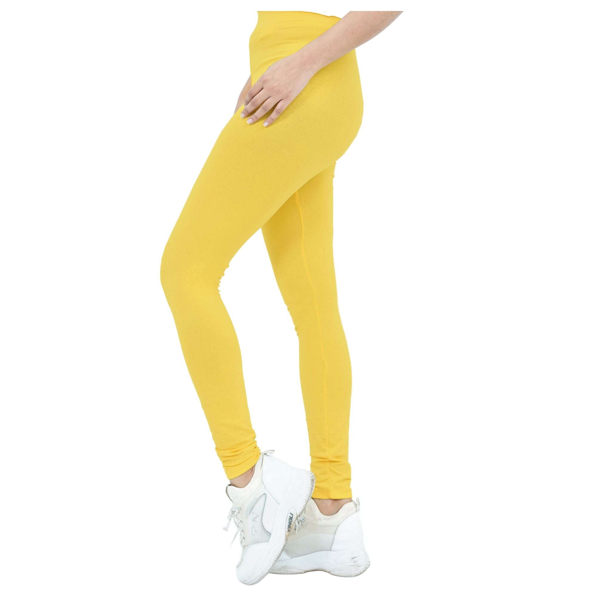 Damen Leggings aus 100% Baumwolle Gelb