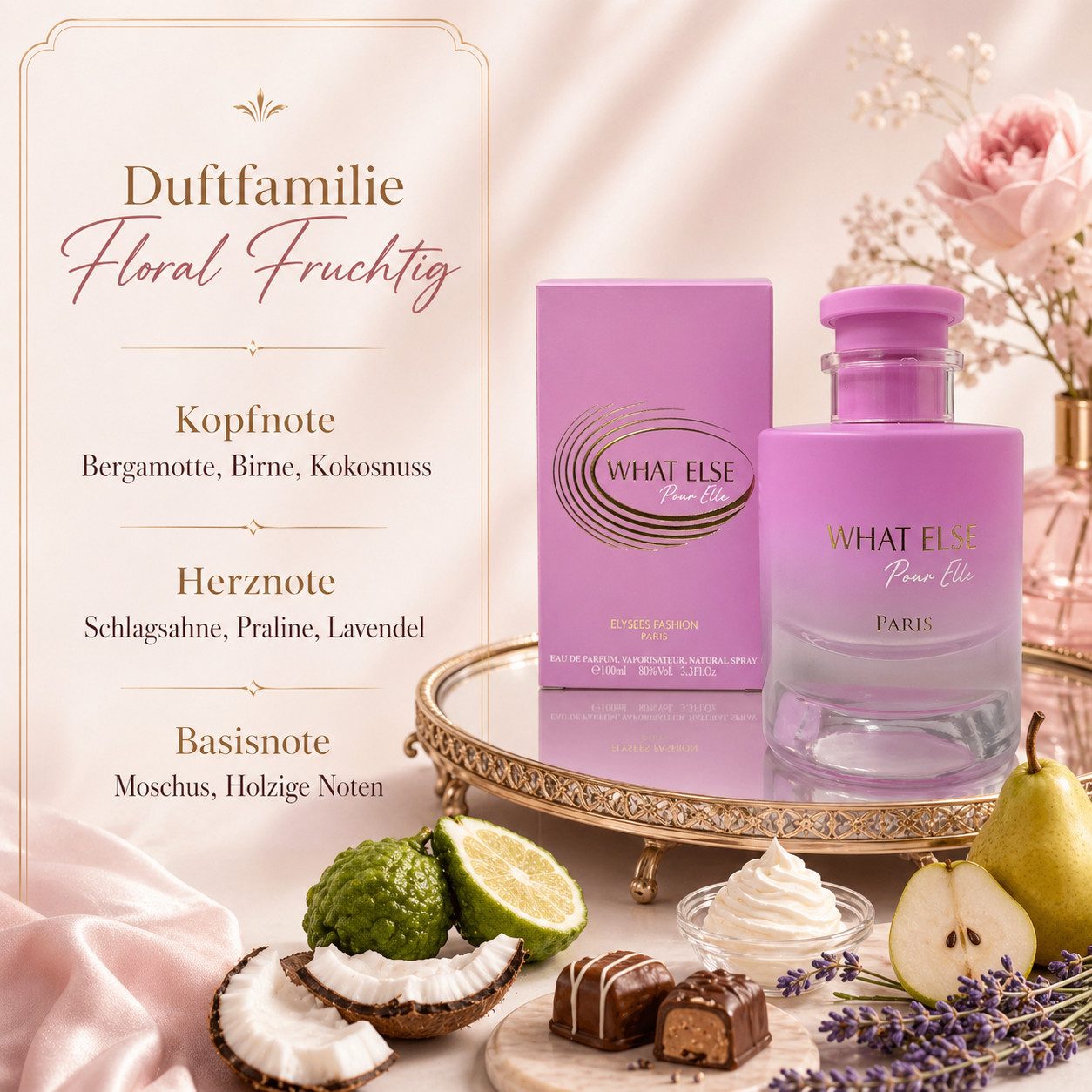 Eau de Parfum What Else Pour Elle Damenduft Blumig Fruchtig aus Paris 100 ml