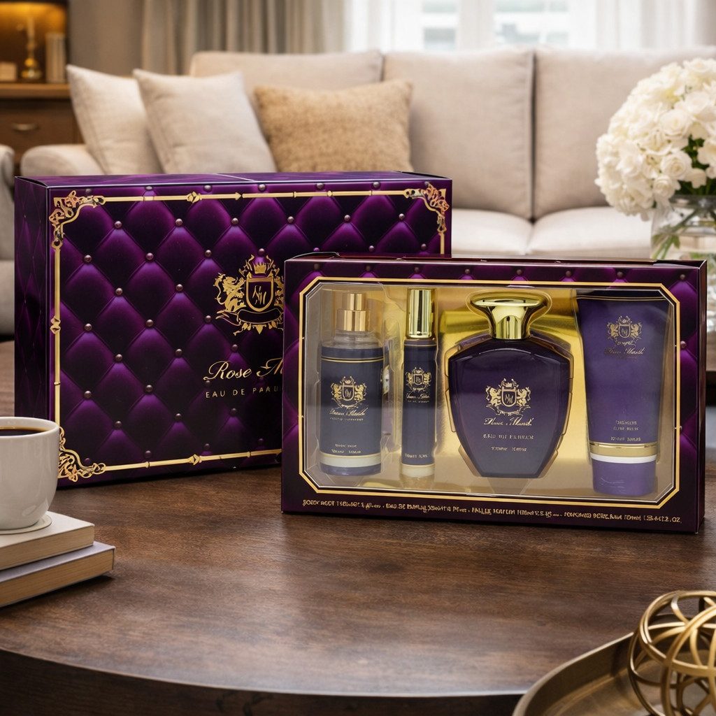 Pflege-Geschenkbox Rose Musk 4-tlg. Damen Geschenkset Inspiriert von F* Fabulous