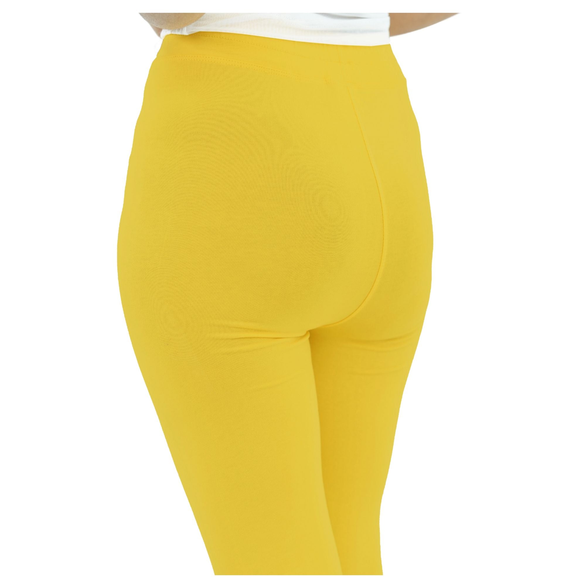 Damen Leggings aus 100% Baumwolle Gelb