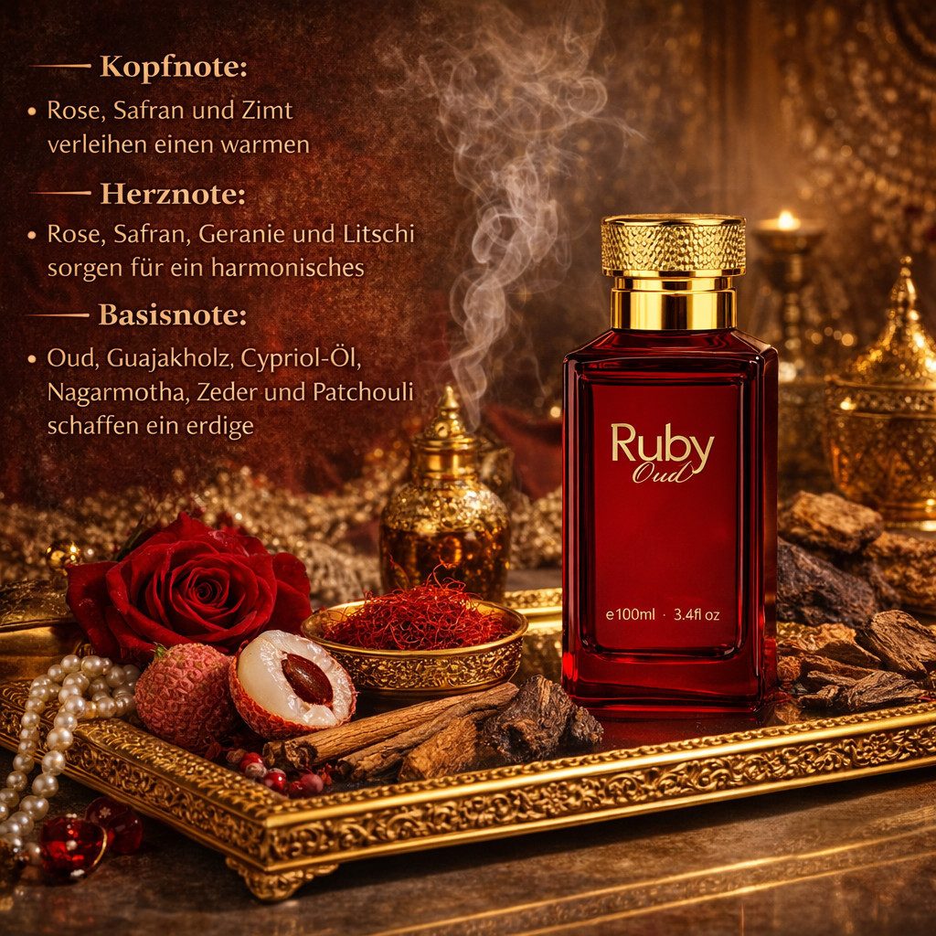 Oud Eau de Parfum Gift Set: Ruby Oud 100 ml + Pure Oud 100 ml + EdP 100 ml Gift