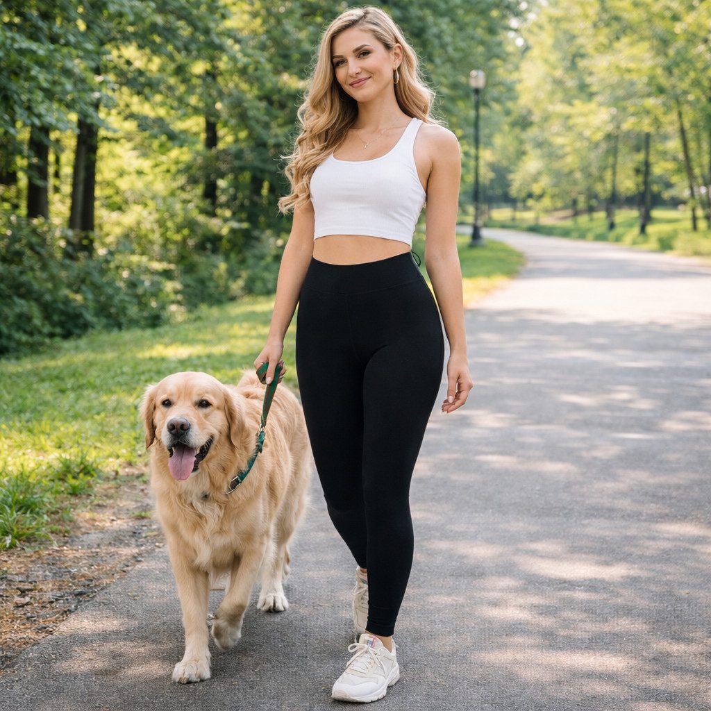 Sweathose NEXGEN OUTFITS Damen Comfort Stretch Leggings Baumwolle Freizeit Hose