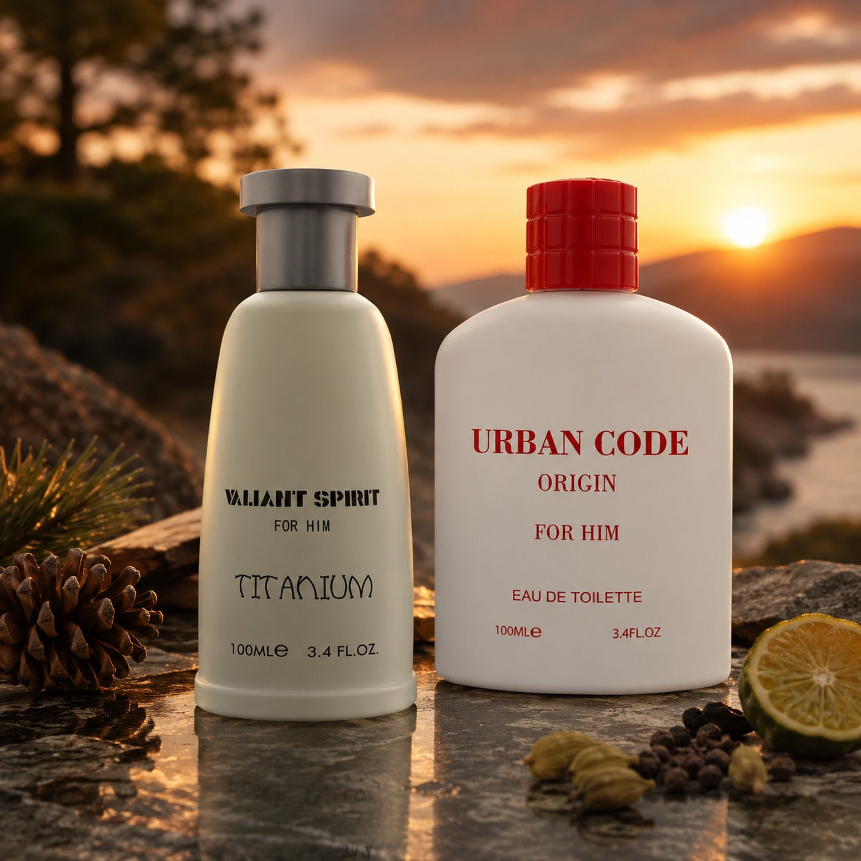 Urban Code Origin & Valiant Spirit Titanium For Him e100ml