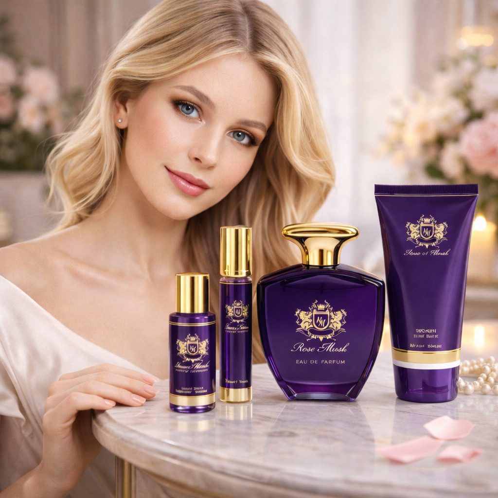 Pflege-Geschenkbox Rose Musk 4-tlg. Damen Geschenkset Inspiriert von F* Fabulous