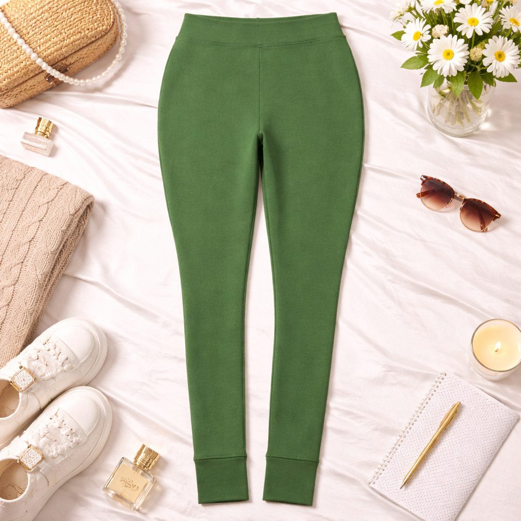 Sweathose NEXGEN OUTFITS Damen Comfort Stretch Leggings Baumwolle Freizeit Hose