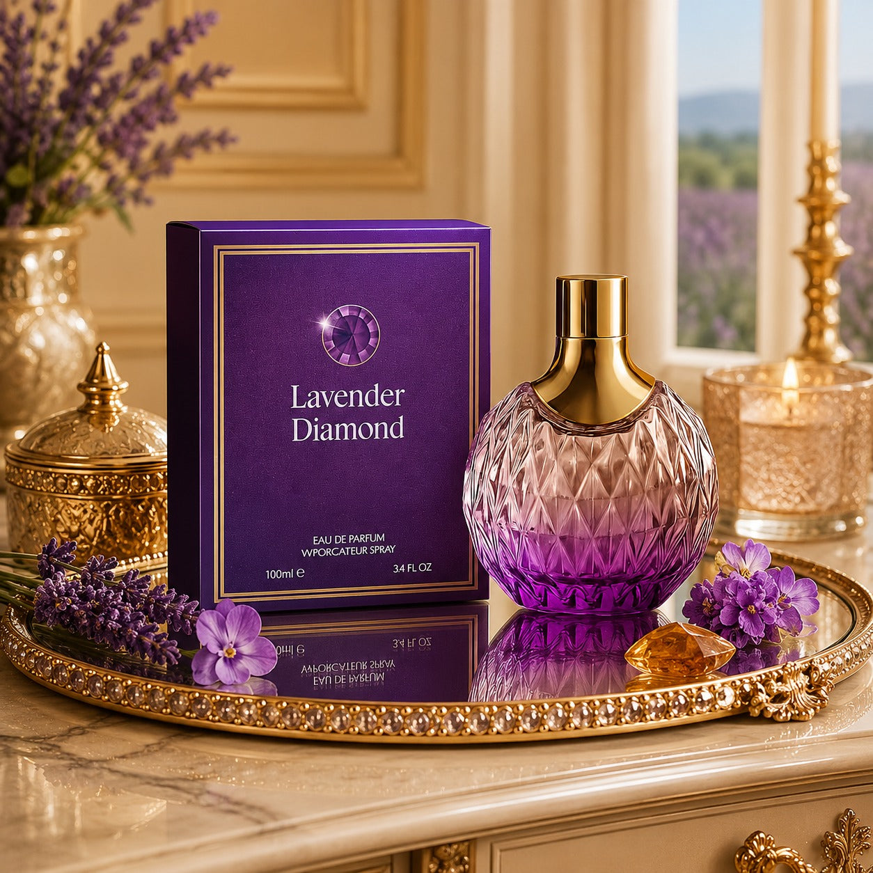 Eau de Parfum Lavender Diamond Pour Femme – Hergestellt in England e100 ml