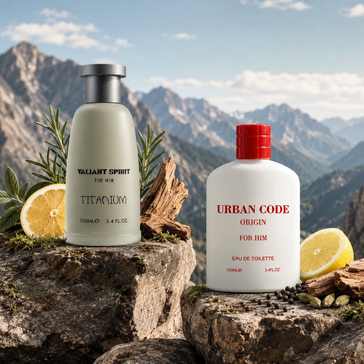 Urban Code Origin & Valiant Spirit Titanium For Him e100ml