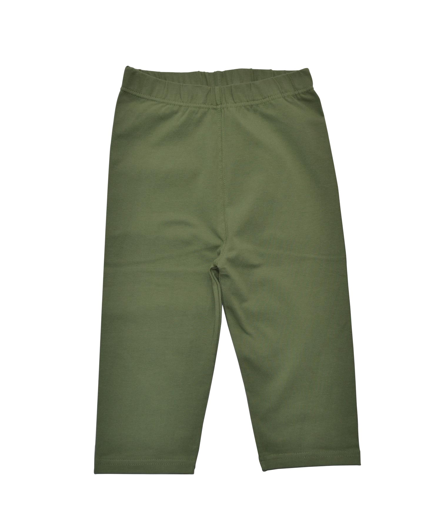 Mini-Mädchen Leggings Olivgrün Baumwolle