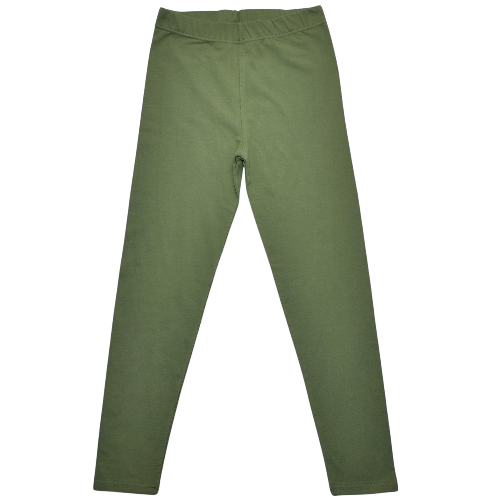 Mädchen Leggings Olivgrün Baumwolle