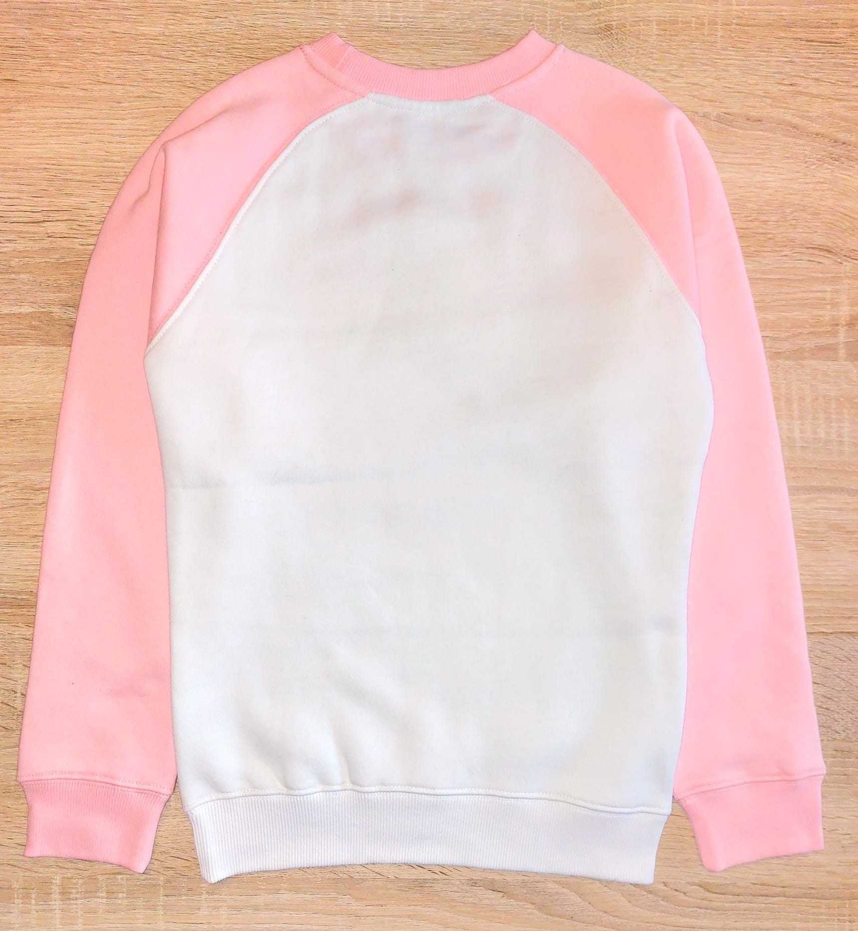 Girls' Sweatshirt Raglan Happy Girl Pink&White