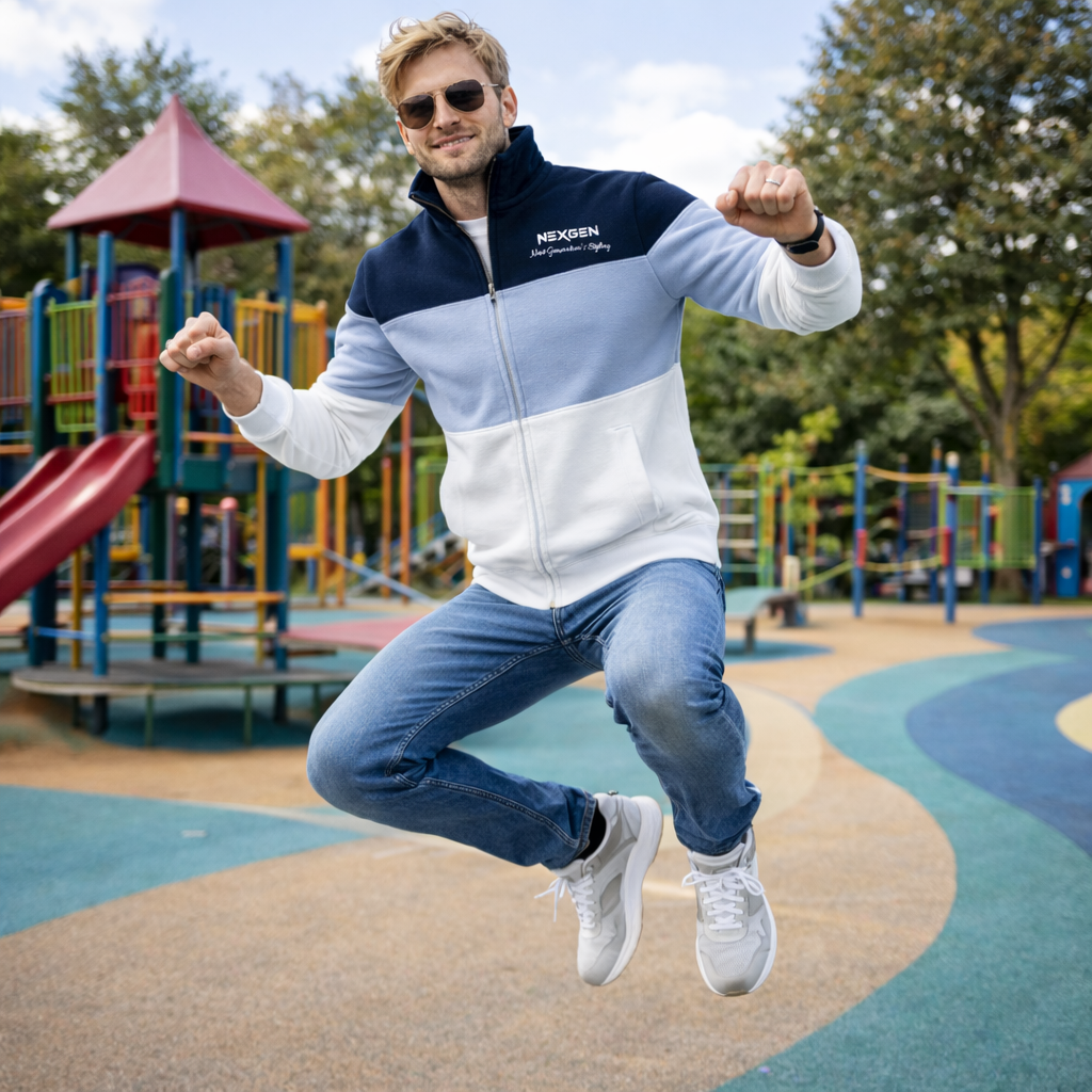 Fleecepullover Herren Hoodie Kapuzenjacke Baumwolle Fleece Sweatjacke