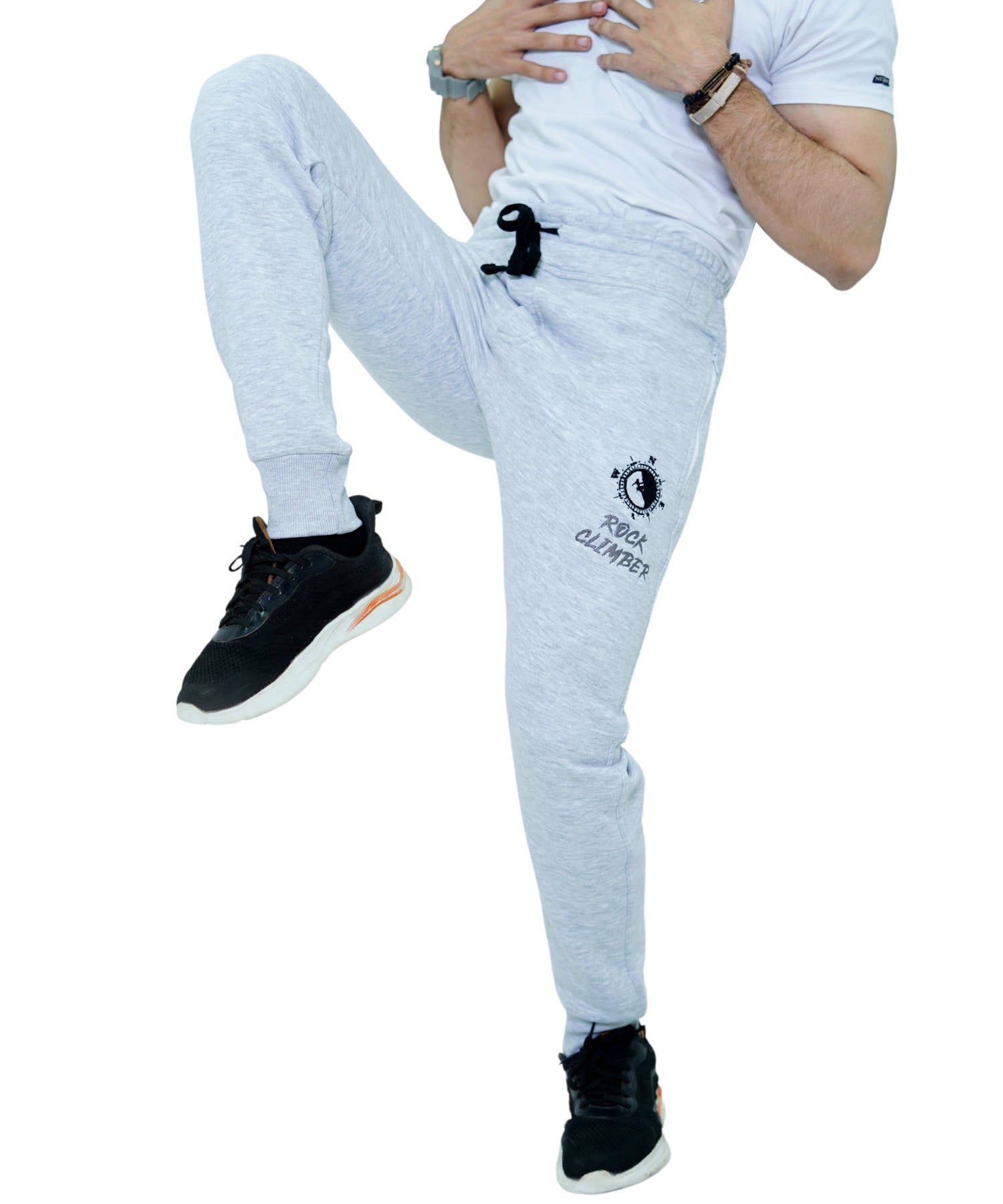 Herren Jogginghose Fleece Grau