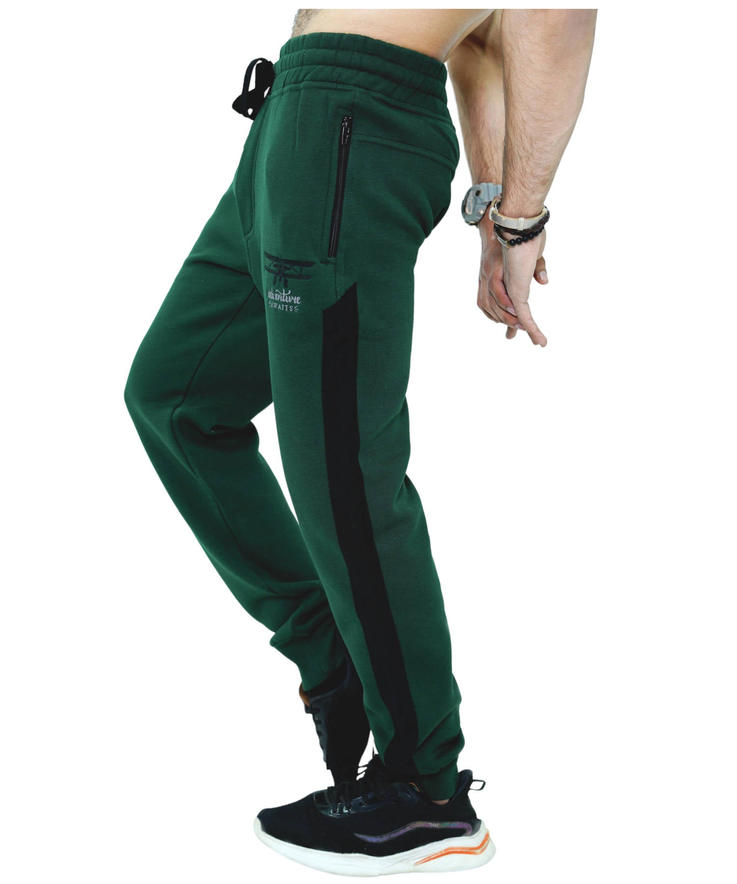 Herren Jogginghose Fleece moosgrün