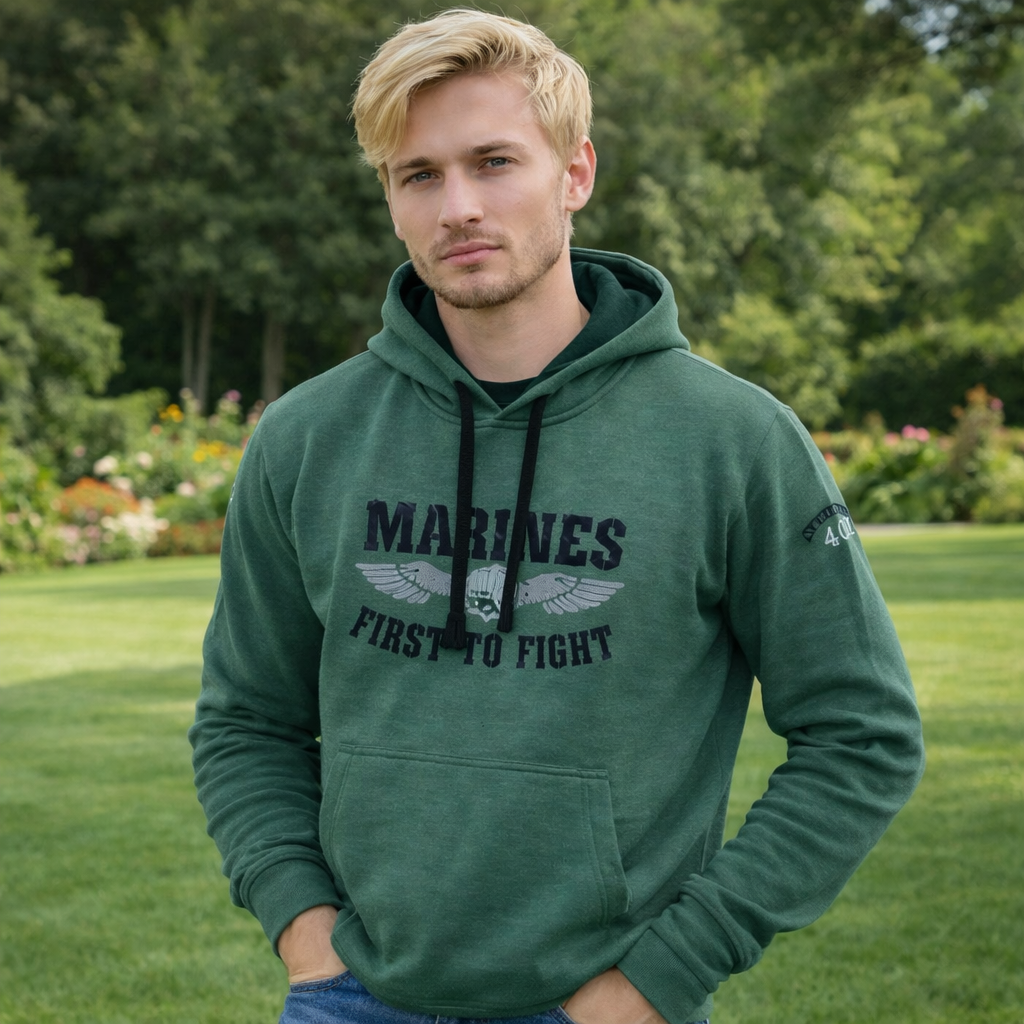 Fleecepullover Herren Hoodie Kapuzenjacke Baumwolle Fleece Sweatjacke