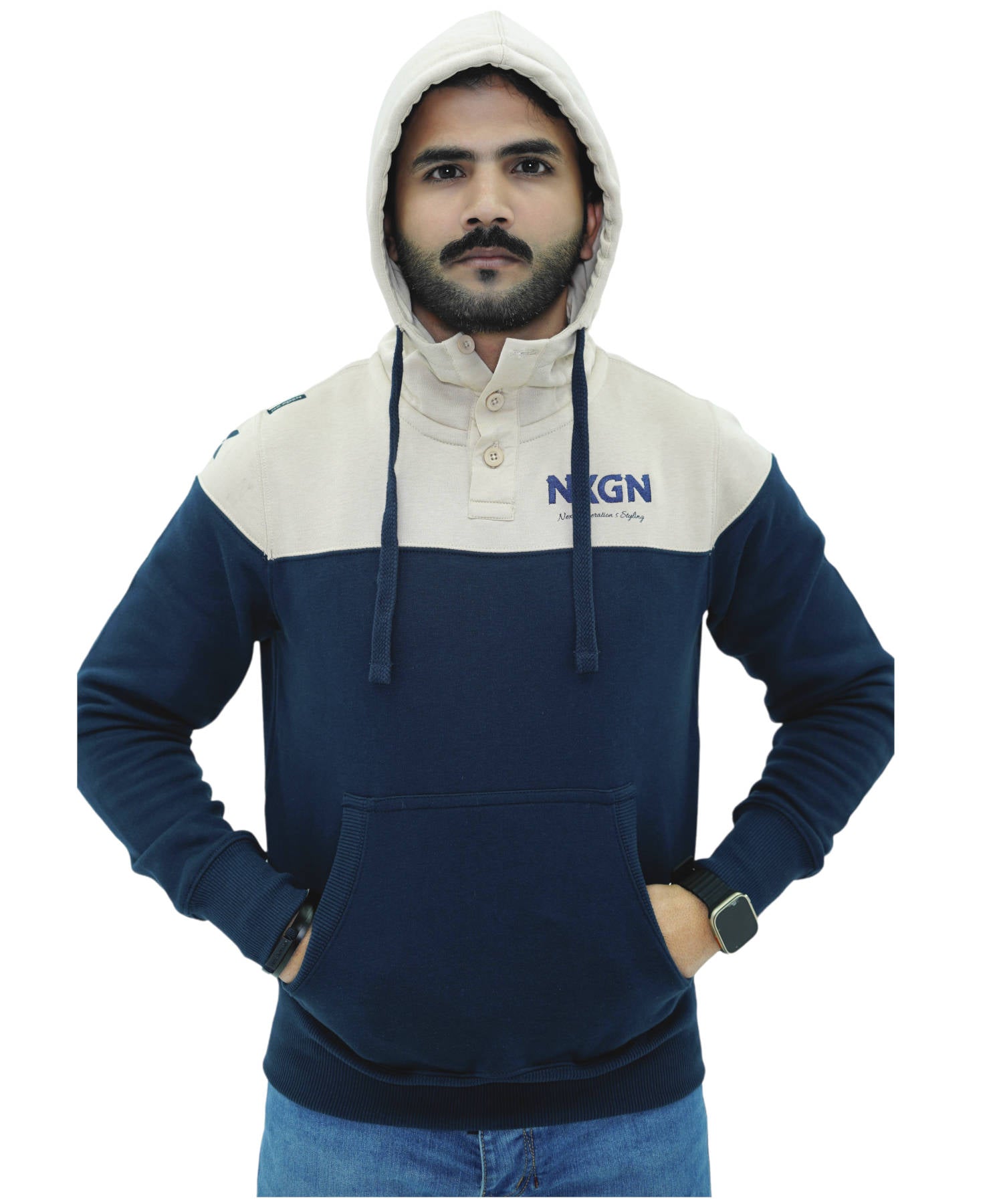 Herren Hoodie Kapuzenpullover Haut&Blau