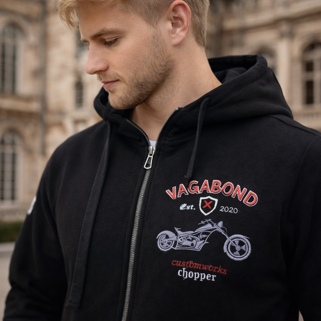 Fleecepullover Herren Hoodie Kapuzenjacke Baumwolle Fleece Sweatjacke