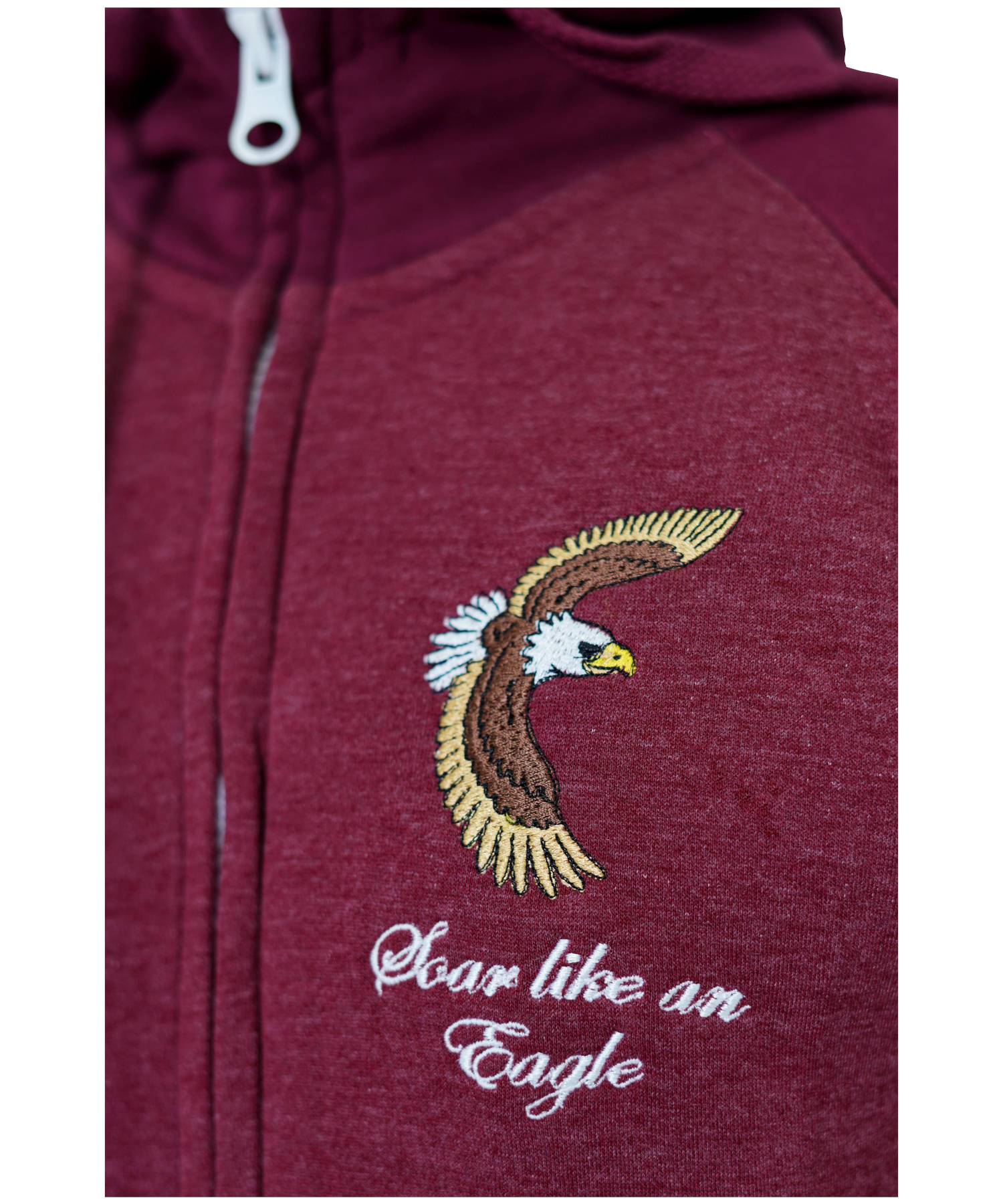 Herren Hoodie Zipper Reglan Kapuzenjacke mit Stickerei