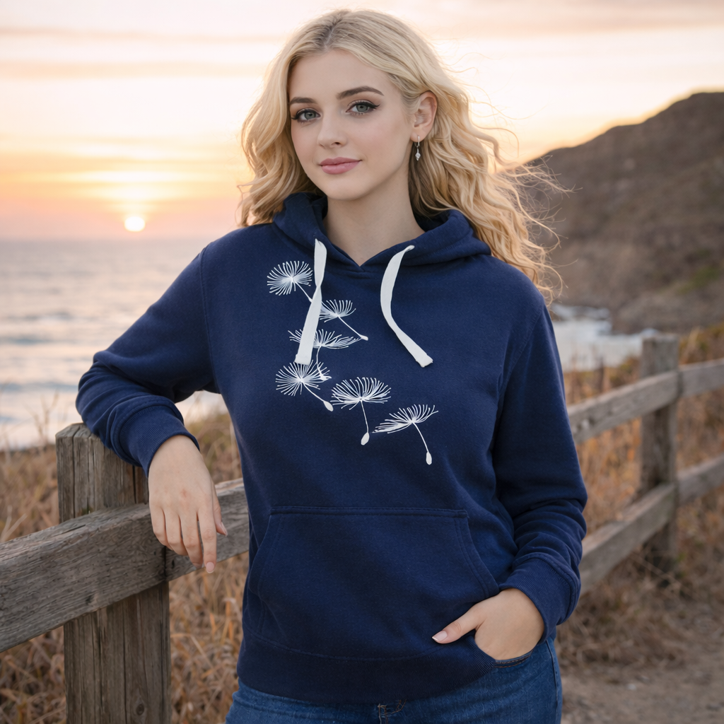 Fleecepullover Damen Fleece Kapuzenpullover Pulli Sweatjacke